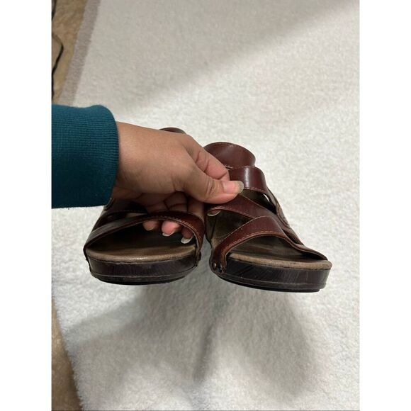 Dansko Nigella brown leather strappy heels size 8 - Picture 6 of 8